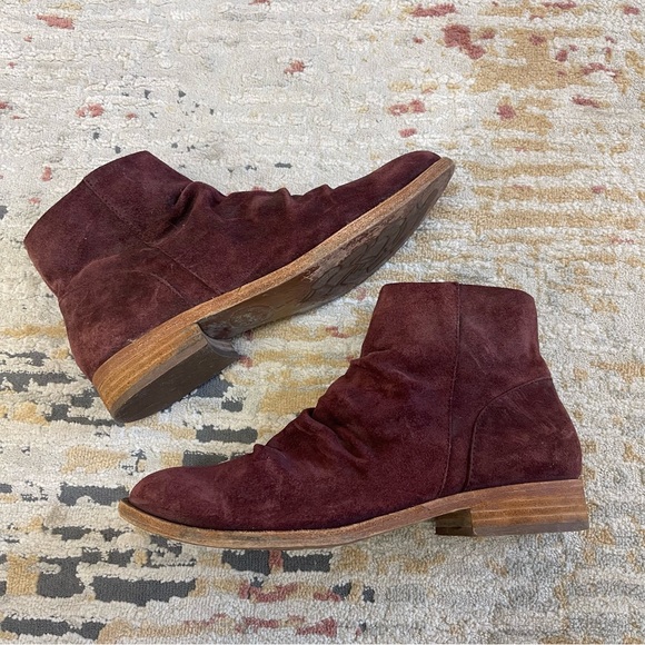 Kork-Ease Giba Suede Ankle Boot Wine Womens Bootie - Picture 6 of 11